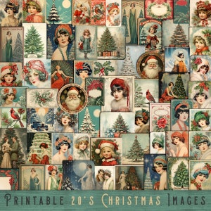 1920 年代のクリスマスのエフェメラ、ジャンク ジャーナルのエフェメラ、アールデコのクリスマス、アール ヌーボーのクリスマス、20 年代のクリスマス、レトロなクリスマス、画像のダウンロード