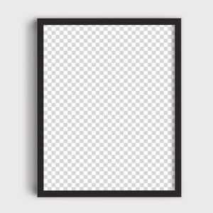 May include: A black picture frame with a transparent background.