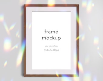 Crystal light frame mockup, prism light, rainbow, frame mockup, digital Fram, product mockup, Etsy listing, art mockup, photo, DOWNLOAD