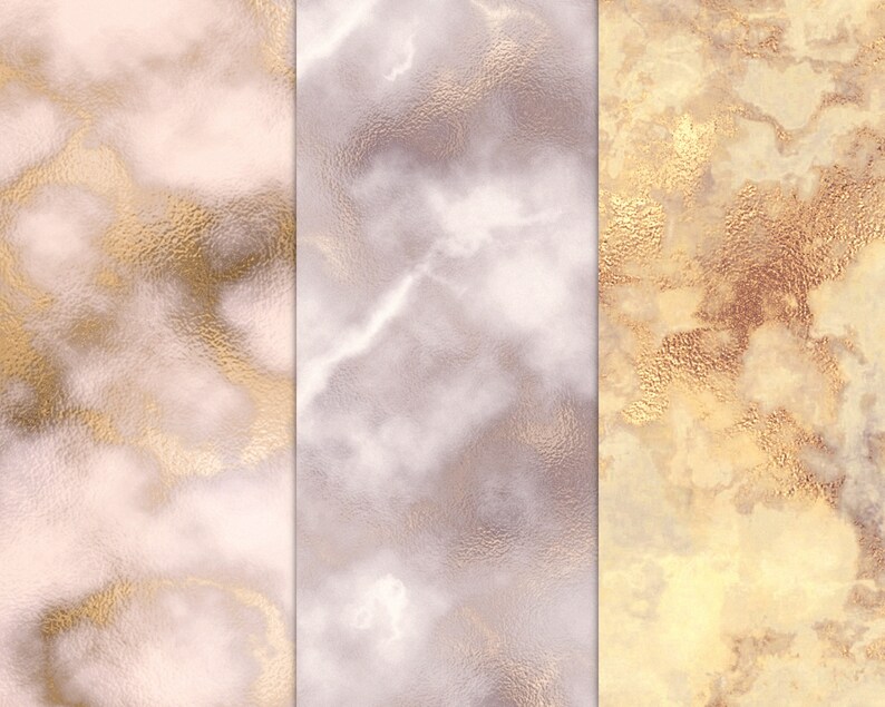 Gold Marble Digital Paper Vintage Gold Gold Foil Marble Etsy