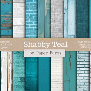 Papel digital verde azulado en mal estado, papel de álbum de recortes verde azulado en mal estado, madera verde azulado, madera en mal estado, pared de ladrillo, arpillera, lino, papel de periódico, kraft, DESCARGAR