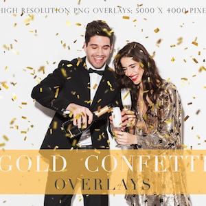 Gold confetti overlays, confetti overlays, realistic confetti, falling confetti, golden, gold foil, New Years, party, overlay, DOWNLOAD