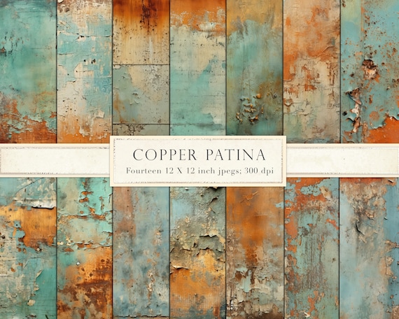 Copper Patina Textures, Copper Patina, Rust Patina, Teal, Backgrounds,  Digital Paper, Scrapbook Paper, Junk Journal, Printable, DOWNLOAD - Etsy