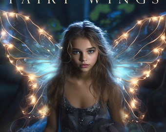 Fairy wing overlays, fairy wings, bokeh lights, overlay, fairy lights, butterfly wing, photoshop overlays, fantasy, metallic, iridescent
