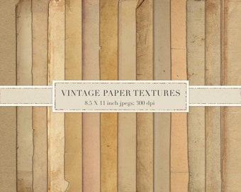 Printable Vintage Papier, 8,5 x 11, Notizbuch Papier, Papierstruktur, Scrapbook, Junk Journal, Collage Blatt, zerrissenes Papier, gerissenes Papier, DOWNLOAD