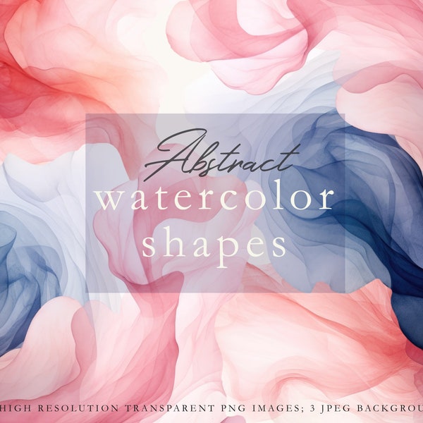 watercolor fabric, watercolor layers, abstract shape, clipart, pink and navy, watercolor shape, wedding, alcohol ink splashes, DOWNLOAD