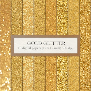 Gold glitter digital paper, gold glitter scrapbook paper, gold glitter backgrounds, golden, gold, glitter, digital, fine glitter, DOWNLOAD
