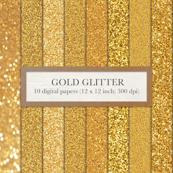 Gold Glitzer Digitales Papier, Gold Glitzer Scrapbook Papier, Gold Glitzer Hintergrund, gold, gold, Glitzer, digital, feiner Glitzer, DOWNLOAD