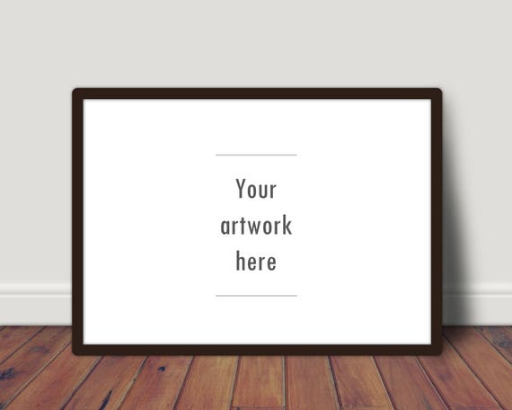 Download A4 Horizontal Frame Mockup Artwork Mockup Digital Frame Etsy