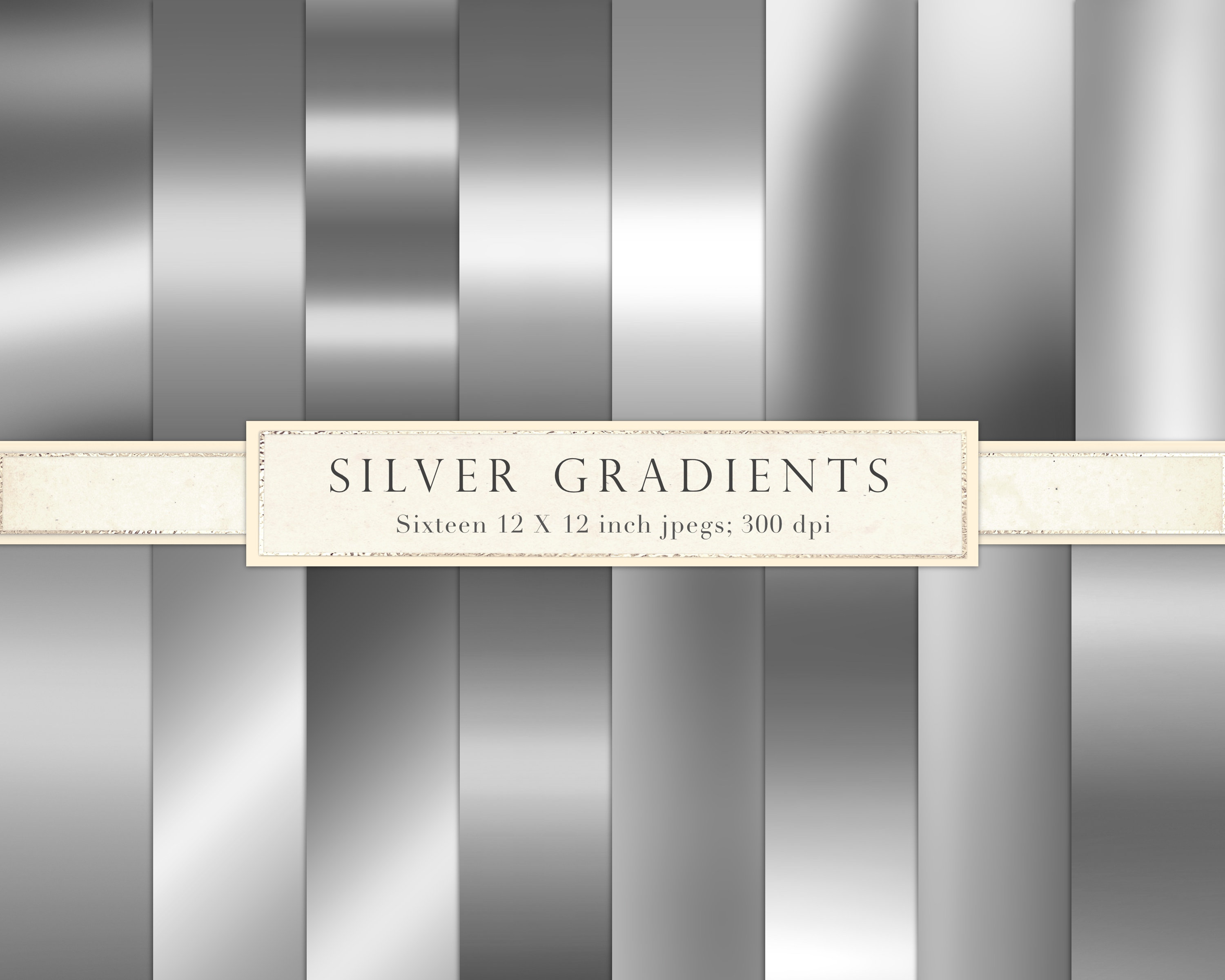 Silver Gradient Metallic Gradient Silver Metal Digital -  Norway