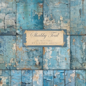 Shabby teal textures, grunge,  letter-sized, printable, junk journal, digital papers, vintage teal, collage sheets, turquoise, blue-green