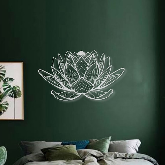 Mandala Lotus Large Metal Wall Art, Lotus Flower Metal Wall Decor, Yoga  Art, Home Bedroom Wall Decor, Above Bed Decor, Housewarming Gift -   Israel
