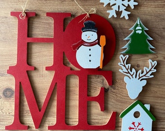 Handmade Door Art, Handmade Christmas door art, Wood Home, Wood House, Handmade Wood art, Mom days Gifts, Handmade gift