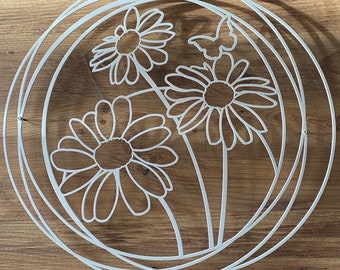 Daisy Metal Wall Art, Flowers Metal Wall Art, Metal Wall Art, Living Room Wall Art, Bedroom Wall Decor