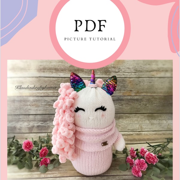 Knitting Machine Unicorn Picture Tutorial PDF| Unicorn How To Guide| Knitting Machine Pattern| Unicorn Pattern| PDF Download Unicorn Pattern