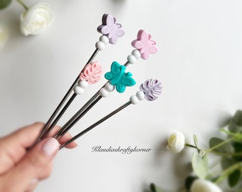 Stuffie Stix| Amigurumi Stitch Stick | Sewing Stick| Crochet Stick | Knitting Stick | Sewing Butterflies | Large Sewing Pins| Stitch Holders