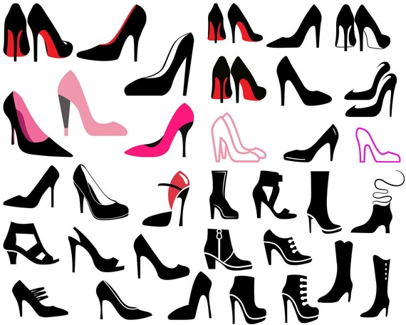 Red Bottom Stiletto Heels SVG PNG DXF Vinyl Cut File For Cricut