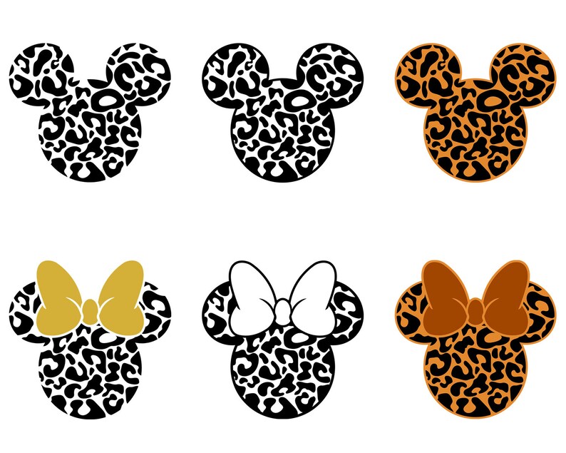 Download Mickey Leopard SVG Mickey Cheetach SVG Mickey Flower SVG | Etsy