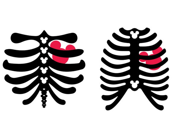 Download Mickey Mouse Rib Cage Svg Disney Halloween Svg Skeleton Etsy