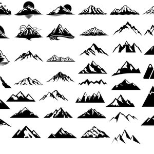 Mountains SVG, File For Cricut, For Silhouette, Cut Files, Png, Dxf, Svg Files image 2