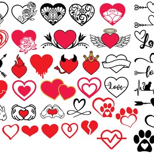 Heart SVG, Love SVG, Hearts SVG, Valentine Day Svg, Heart Symbol, For Cricut, For Silhouette, Cricut Designs, Cut File,  Dxf, Png, Svg Files