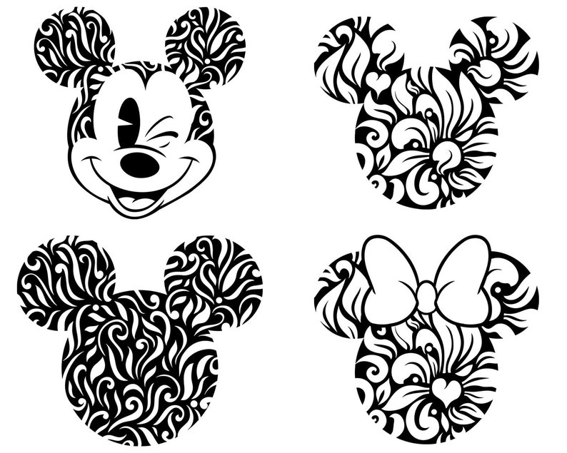Download Mickey Mouse SVG Minnie Mouse SVG Mickey Head Minnie Bow ...