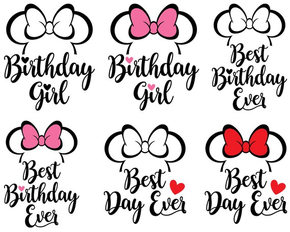 Download Birthday Girl Svg Best Day Ever Svg Mickey Ears Svg Minnie Etsy
