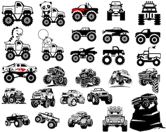 Monster Truck SVG, Truck Svg, Off Road Svg, Vehicle Svg, For Cricut, For Silhouette, Cut File, Vinyl File, Dxf, Png, Svg