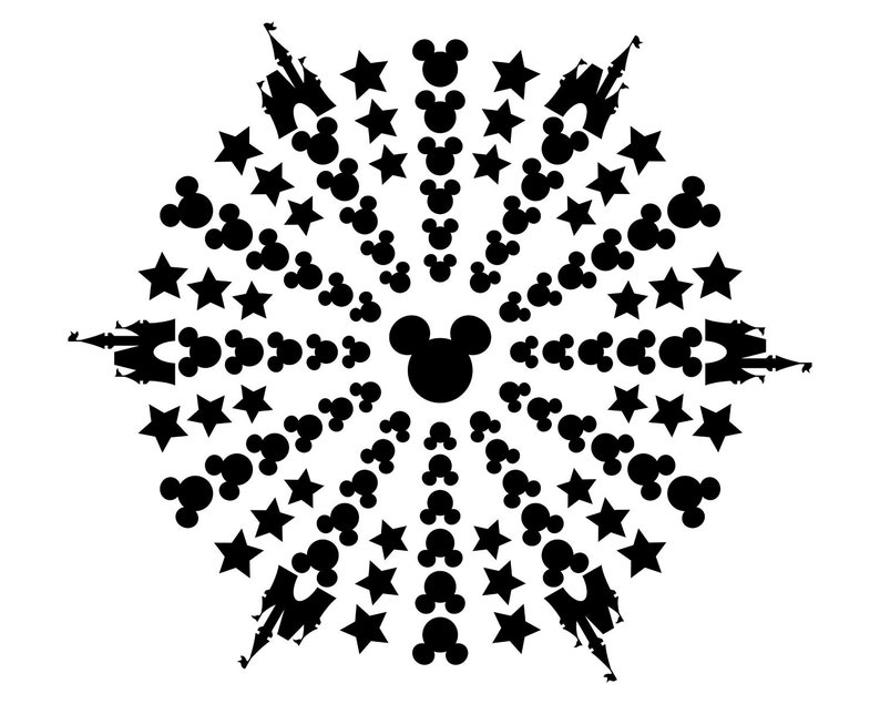 Download Disney Mandala SVG Mickey Mouse SVG Modern Mandala SVG | Etsy