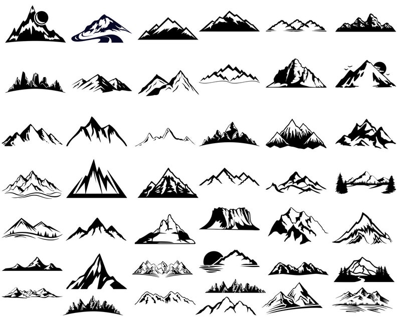 Download Mountain SVG File For Cricut For Silhouette Cut Files | Etsy