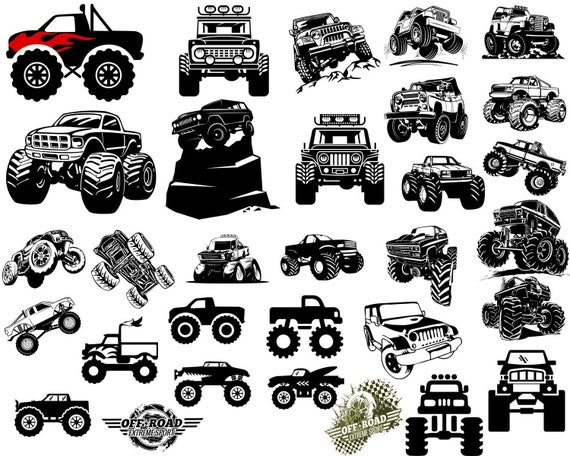 Download Monster Truck Svg Truck Svg Off Road Svg Vehicle Car For Etsy