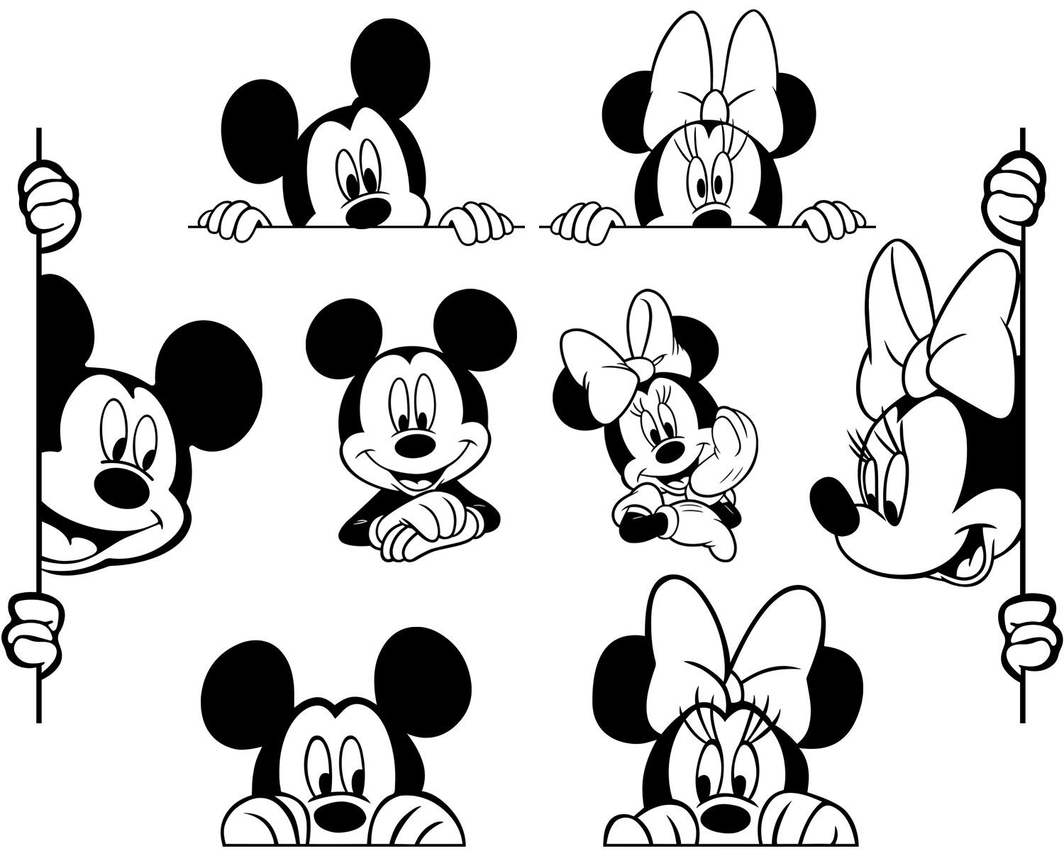 Mickey Mouse Svg Minnie Mouse Svg Cute Disney Characters Svg Etsy Images and Photos finder