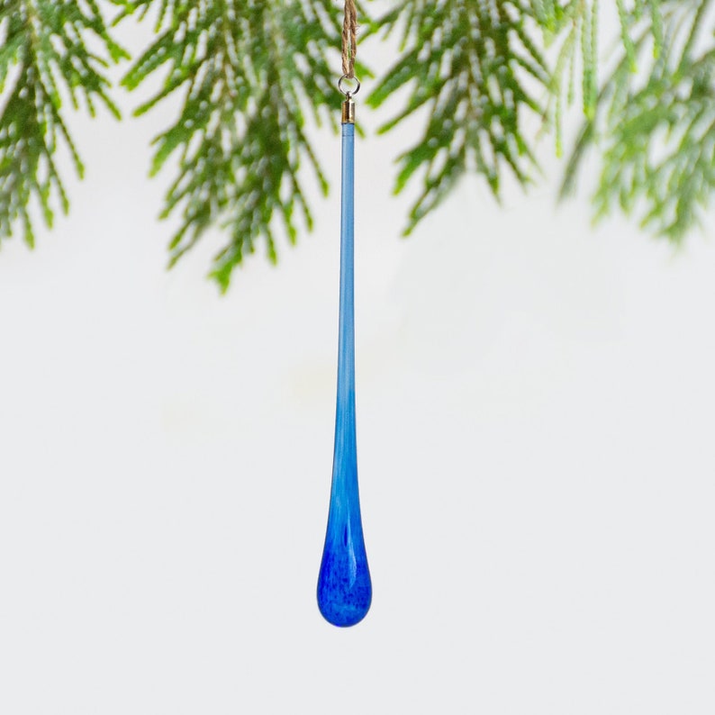 Raindrop Ornament Hand Blown Art Glass Tear Vancouver Rain Etsy