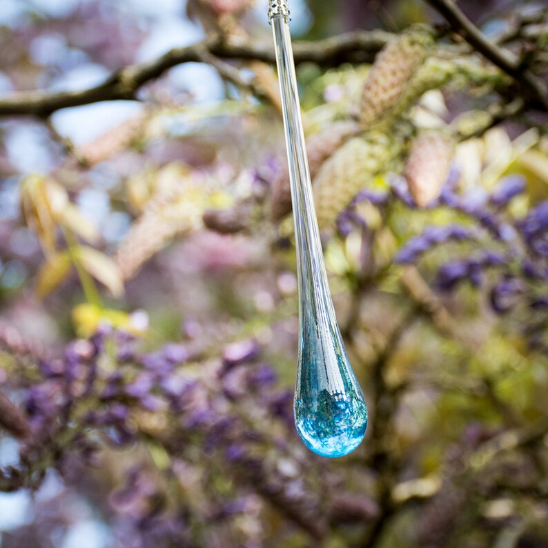 Raindrop Ornament Hand Blown Art Glass Tear Vancouver Rain Etsy