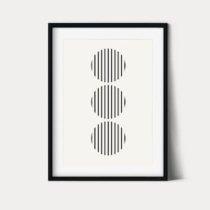 Geometric Circles, Downloadable Print, Minimalist Circles, Minimalist Modern Art, Black White Color Art, Wall Decor, Digital Art, Circle 4
