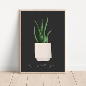 Succulent Plant Wall Art, Downloadable Print, Botany Plant Print, Botanical Print, Digital Art, Boho Wall Decor, Bedroom Decor, Plants 6