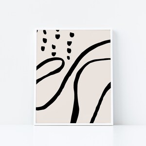 Abstract Lines, Downloadable Print, Organic Line Art, Minimalist Modern Art, Neutral Color Art, Wall Decor, Digital Print Art, Abstract 4