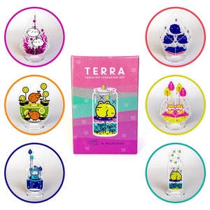 Serie 2 - Mochichito x StipplePop Blind Box Acryl Tabletop Terrarium Spielzeug Charm Standee Figur
