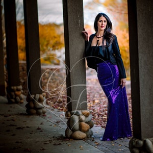 Sequin Maxi Skirt - Trumpet Mermaid - Regal Purple