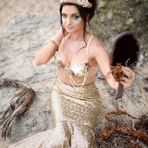 High Waist Sequin Mermaid Skirt Halloween Costume Tail - Classic Style