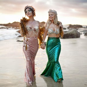 High Waist Sequin Mermaid Skirt Halloween Costume Tail - Classic Style