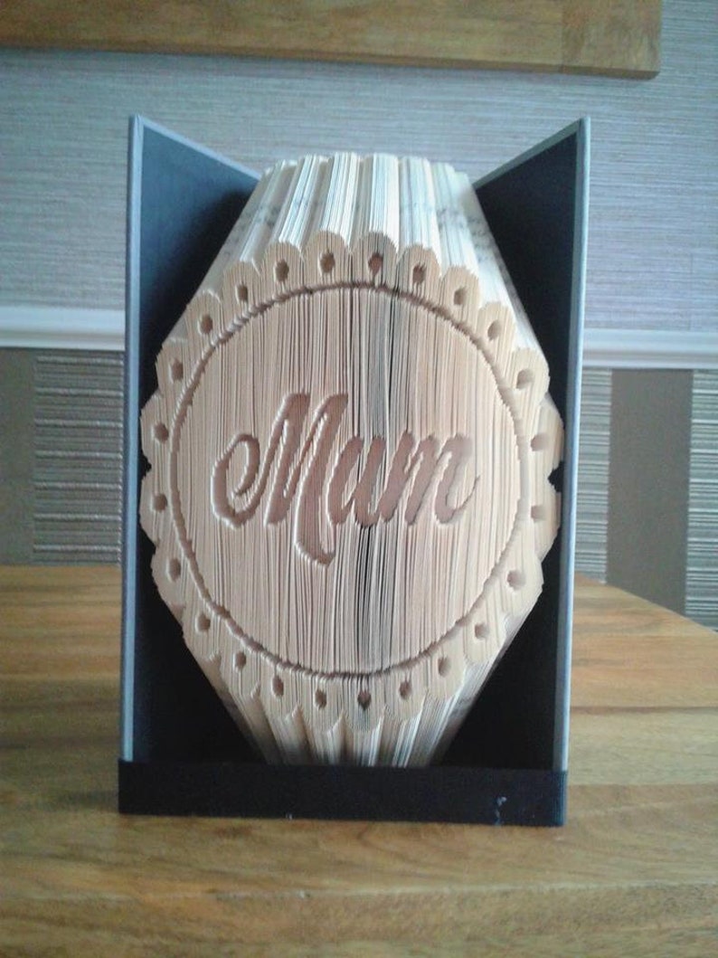 Mum Oval Book Folding Pattern, Love Mum, Best Mum, Beloved Mum, Mum Oval Book Folding Pattern, Love Mum, Best Mum, Beloved Mum,
