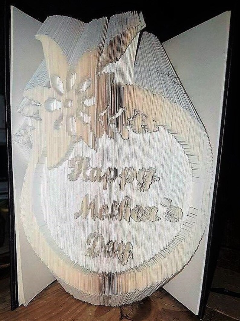 Happy Mothers Day 2 Book Folding Pattern Mum Love Best Mum Dear Mum Beloved Mum Flowers Thank You Mum No1 Mum Special Mum - 