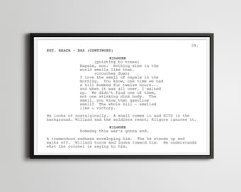 Apocalypse Now Screenplay Poster: Film Art Print