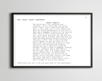 Rocky Balboa Screenplay Poster: Stallone Movie Art