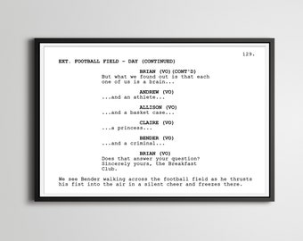 PLAKAT ze scenariuszem filmu Klub śniadaniowy! (do 24" x 36") - Minimalistyczny - Film - Scenariusz - Pisanie