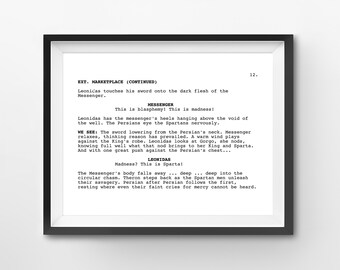 To jest Sparta! Scenariusz filmowy – minimalistyczny plakat filmowy (do pobrania cyfrowego)