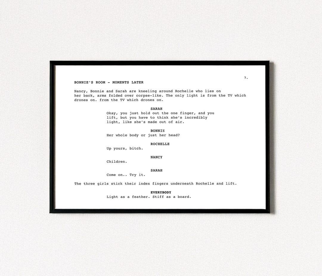 Screenwriting Posters The Craft Screenplay Poster - 90's Movie Art - Etsy