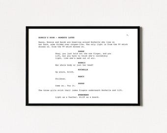 Plakat scenariusza filmu „The Craft” – sztuka filmowa lat 90.