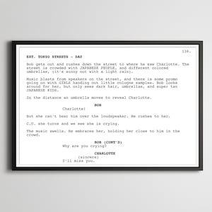Escena de Lost in Translation - Póster de película (hasta 61 x 91 cm) - Guión - Arte - Película - Bob - Charlotte - Llorando - Tokio